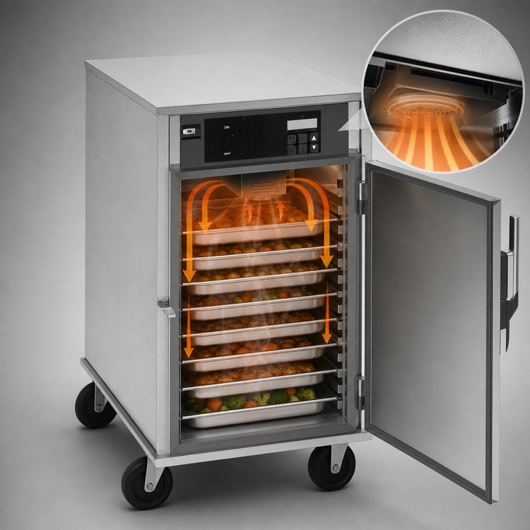 Product image #3 for hotLOGIX HL8-128 Undercounter Insulated Stainless Steel Heated Holding Cabinet, 1 Compartment, 8 Full-Size Pan Capacity