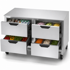 Thumbnail image #3 for Beverage Air UCRD60AHC-4 60-Inch Two-Section Undercounter Drawer Refrigerator, 17.1 Cu. Ft., Rear-Mounted Self-Contained Refrigeration