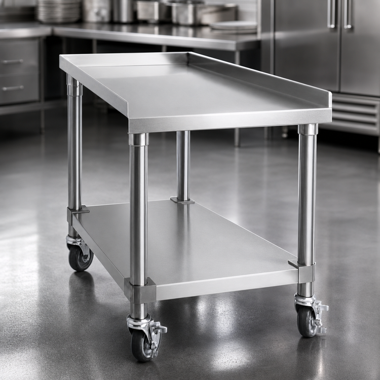 Product image #3 for Steakhouse 30-Inch Stainless Steel Equipment Stand with Undershelf and Legs for IAB-30