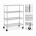 Thumbnail image #3 for Metro Super Erecta Chrome Wire Stem Caster Cart, 4 Shelves, 48 x 21 x 69 Inches