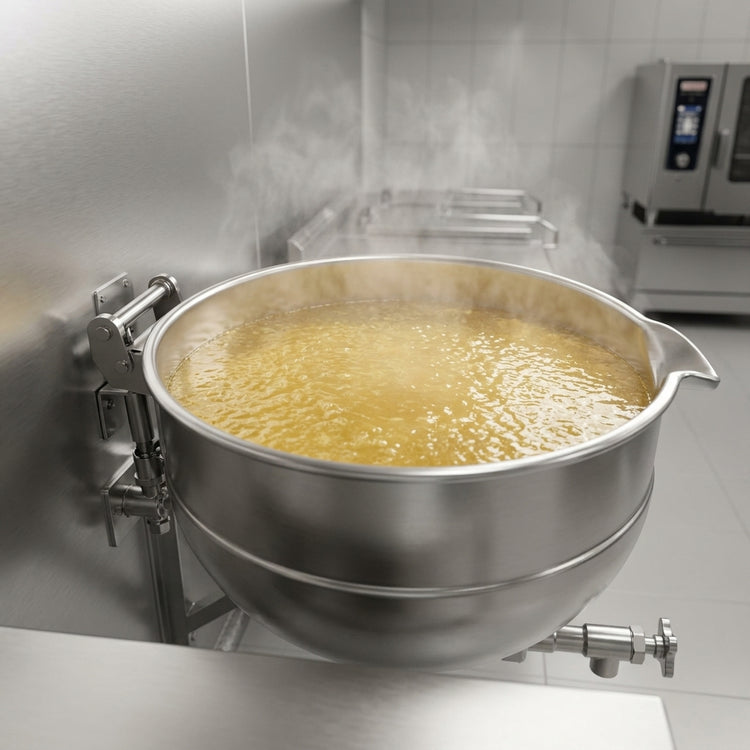 Product image #2 for Legion TWWT-80 80-Gallon Direct Steam Tilting Wall-Mount Kettle
