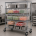 Thumbnail image #3 for Quantum 4-Drawer Bin Cart System with Dividable Grid Clear Container, 48W x 24D x 69H, 1200 lb Capacity, Chrome Plated Finish