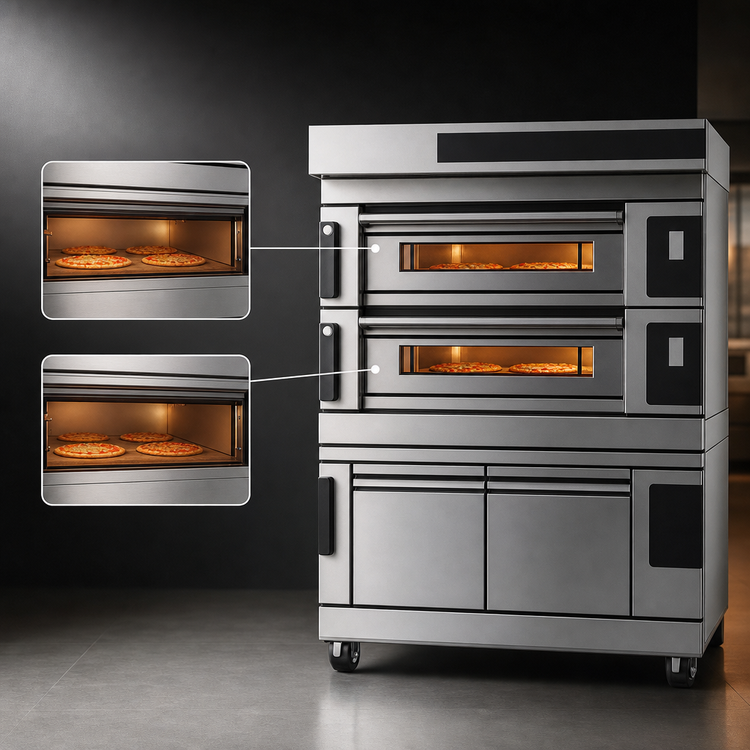Product image #3 for Moretti Forni S125E 2-Deck Electric Pizza Deck Oven with Proofer
