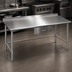 Thumbnail image #3 for Eagle Deluxe Series Stainless Steel Work Table with Rear Upturn and Tubular Base, 120W x 24D