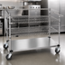 Thumbnail image #3 for Quantum 3-Shelf 304 Stainless Steel Utility Cart with 3-Sided Frame, 1,200 lb Capacity, 60 x 24 x 48 Inches