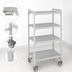 Thumbnail image #4 for Camshelving Premium 4-Tier Solid High-Density Mobile Starter Unit, 21 x 60 x 67-1/4 In., Speckled Gray
