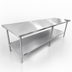 Thumbnail image #3 for Sapphire 108-Inch Stainless Steel Flat-Top Cocktail Station Worktable with Undershelf