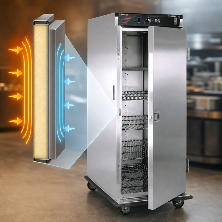 Product image #3 for Cres Cor Insulated Heated Mobile Banquet Holding Cabinet, 96 Covered Plate Capacity, Stainless Steel, Electric