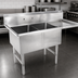 Thumbnail image #3 for John Boos B-Series 2-Compartment Stainless Steel Sink with 24-Inch Right Drainboard and 14-Inch Deep Bowls