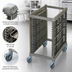 Thumbnail image #4 for Cambro Camshelving Ultimate Half-Size Mobile Sheet Pan Rack, 1-1/2 Inch Rail Spacing, 20 Pan Capacity, Brushed Graphite