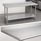 Thumbnail image #3 for Duke Manufacturing 416S-3660-2R 60" x 36" Stainless Steel Work Table, 16-Gauge 400 Series Top, 1-1/8" Riser, Undershelf