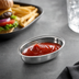 Thumbnail image #3 for American Metalcraft Oval Stainless Steel Sauce Cup, 1-1/2 oz.