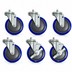 Thumbnail image #3 for Advance Tabco 5-Inch Blue Polyurethane Threaded Stem Caster Set for Cabinet Base Units
