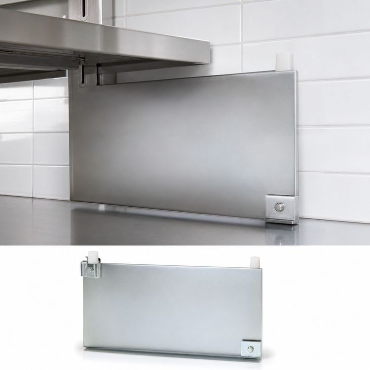 Product image #3 for Eagle Group 24 Inch Right Single Knob Stainless Steel Foot Bracket for Cantilevered Shelving