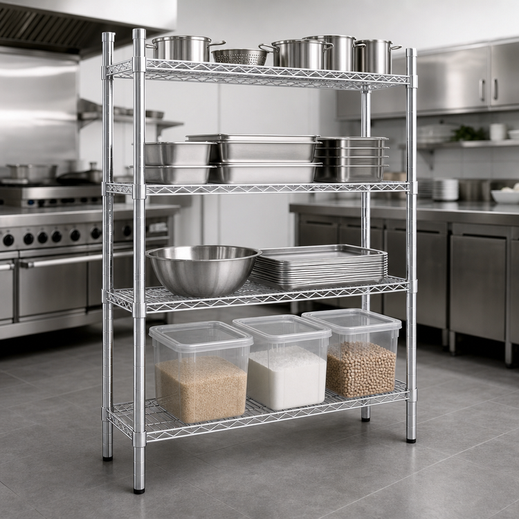 Product image #3 for Advance Tabco Special Value Series Heavy Duty Chrome Plated Wire Shelf, 54 x 18 Inches