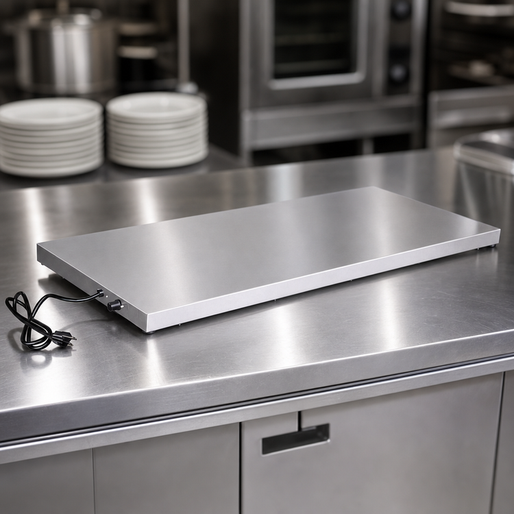 Product image #3 for BK Resources 48-Inch x 20-Inch Portable Electric Heated Shelf Warmer, 304 Stainless Steel