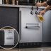 Thumbnail image #4 for Summit Commercial 24-Inch Front Tap Built-In Dual-Tap Beer Kegerator with Stainless Steel Door and Black Cabinet