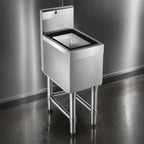 Thumbnail image #3 for Eagle Group Spec-Bar B12IC-19 Freestanding Underbar Ice Bin/Cocktail Unit, 12-Inch Wide, 34 lb Capacity, Insulated, Sliding Cover