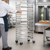 Thumbnail image #3 for Panco Mobile Full-Height Stainless Steel Utility Rack for 18 x 26 Inch Trays