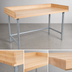 Thumbnail image #3 for John Boos 60 x 30-Inch Baker's Top Wood Work Table with Galvanized Base