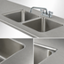 Thumbnail image #3 for Advance Tabco Double-Bowl Welded Sink Table Top with Faucet, 20