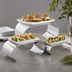 Thumbnail image #3 for American Metalcraft 3-Piece Stainless Steel Buffet Riser Set with Curled Ends and Polished Hammered Finish