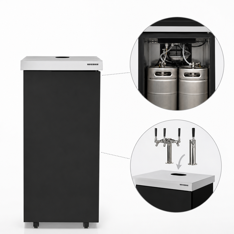Product image #3 for Pro-Line E-Series One-Section Self-Contained Draft Beer Cooler, Less Tower, 1-2 Keg Capacity