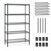Thumbnail image #3 for Quantum 60-Inch W x 24-Inch D x 86-Inch H Stationary Wire Shelving Starter Kit with 5 Shelves