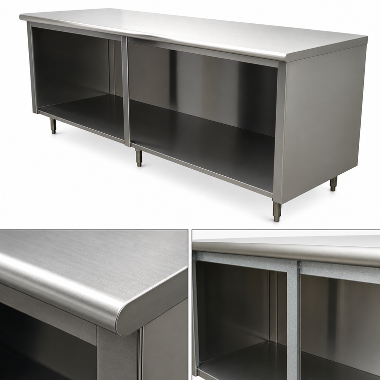 Product image #3 for Advance Tabco Special Value Series 120-Inch x 24-Inch Stainless Steel Flat Top Open Base Work Table
