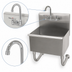 Thumbnail image #3 for Advance Tabco 1-Station Wall-Mounted Square Corner Hand Sink with Faucet, 23 Inch Wide, 304 Stainless Steel