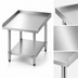 Thumbnail image #3 for Winco Stainless Steel Equipment Stand with 1.5-Inch Raised Edges and Galvanized Undershelf, 24 x 30 x 24 Inches