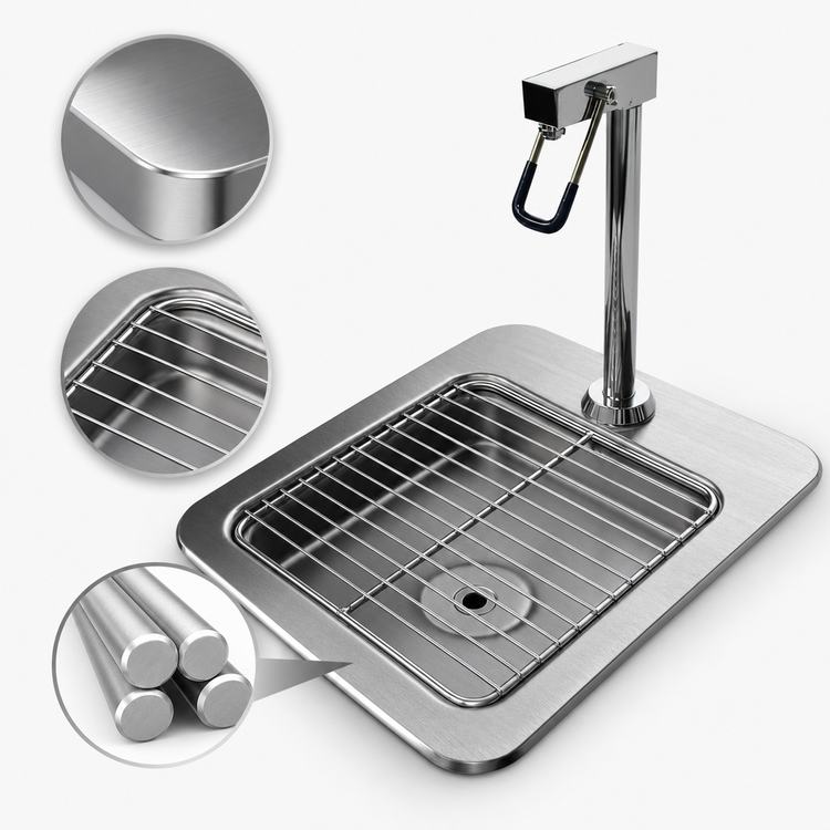 Product image #3 for Drop-In 20-Gauge 304 Stainless Steel Glass Filler Station with K-54 Faucet, 9 x 9 x 3 Inch Bowl