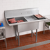 Thumbnail image #3 for Eagle Spec-Master Two-Compartment Stainless Steel Meat Platter Sink with Dual 18-Inch Drainboards, 70 x 37 Inches