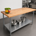 Thumbnail image #3 for John Boos JNS04-X 72 Inch x 24 Inch Wood Top Work Table with Adjustable Undershelf