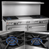 Thumbnail image #3 for Southbend Ultimate 60-Inch Commercial Gas Restaurant Range with 2 Open Burners, 48-Inch Griddle, Convection Oven and Cabinet Base