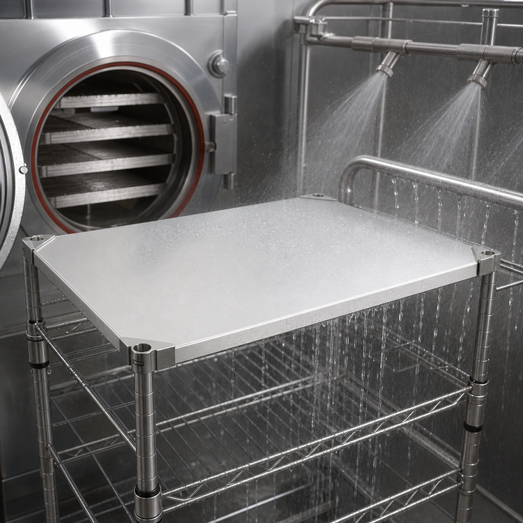 Product image #3 for Metro Super Erecta 24 in. x 24 in. Solid 304 Stainless Steel Shelf, Autoclavable/Cart-Washable
