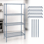 Thumbnail image #3 for Quantum WR74-3036GY 36"W x 30"D x 74"H Stationary Wire Shelving Starter Kit, 4 Shelves, Gray Epoxy Finish