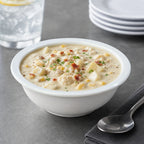 Thumbnail image #4 for CFS Brands Kingline™ KL11502 16 oz White Melamine Chowder Bowl, Narrow Rim, 6-1/8 Inch Diameter Case of 48