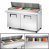 Thumbnail image #3 for True Mega Top 48-Inch 2-Section 2-Door Sandwich/Salad Prep Table with 12-Pan Top