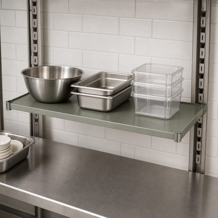 Product image #3 for Eagle Valu-Gard 30" x 18" Solid Commercial Shelf with Marine Edge, Green Epoxy Finish