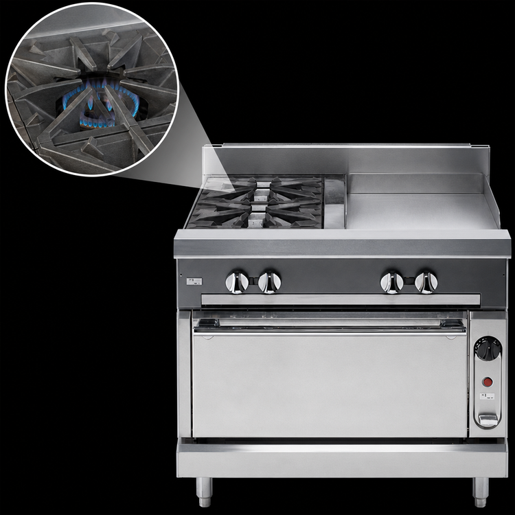 Product image #3 for Vulcan V Series 36-Inch Heavy Duty Gas Range with 2 Open Burners, 24-Inch Griddle and Standard Oven