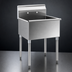 Thumbnail image #3 for Eagle Group One-Compartment Square-Corner Utility Sink, 304 Stainless Steel, No Drainboards, 25-3/8