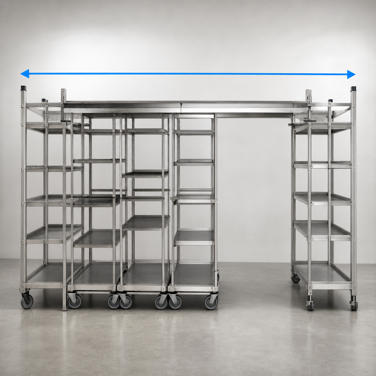 Product image #3 for Metro TOP-TRACK 13 Ft Overhead Track Set for High-Density Shelving