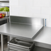 Thumbnail image #3 for John Boos 120 x 30 Inch Stainless Steel Food Display Countertop with 6-Inch Boxed Backsplash