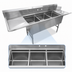 Thumbnail image #3 for John Boos 3-Compartment Stainless Steel Clean Dishtable/Pot Sink with Dual 24