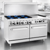 Thumbnail image #3 for CookRite 60-Inch Natural Gas Combination Range with 6 Open Burners, 24-Inch Right Griddle, and 2 Standard Ovens
