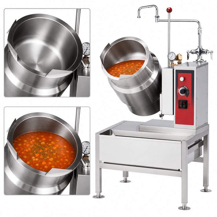 Product image #4 for Vulcan K6ETT Electric Countertop Tilting Kettle, 6-Gallon True Working Capacity, 2/3 Jacketed