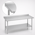 Thumbnail image #3 for Duke Deluxe 60-Inch x 30-Inch 16-Gauge Stainless Steel Work Table with 1-1/8-Inch Straight Riser and Stainless Undershelf