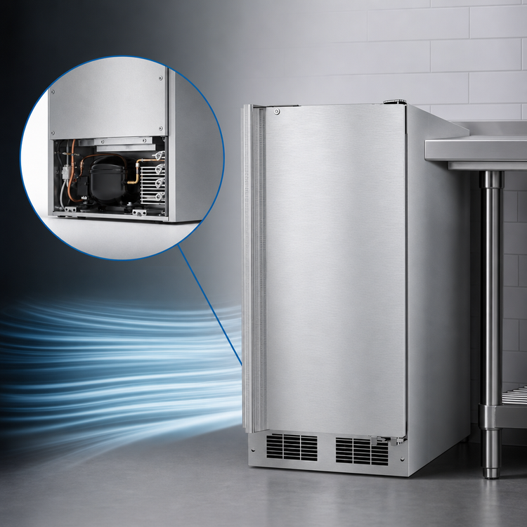 Product image #3 for Hoshizaki Compact Undercounter Reach-In Refrigerator, 1-Section, 3.7 Cu. Ft., Solid Door