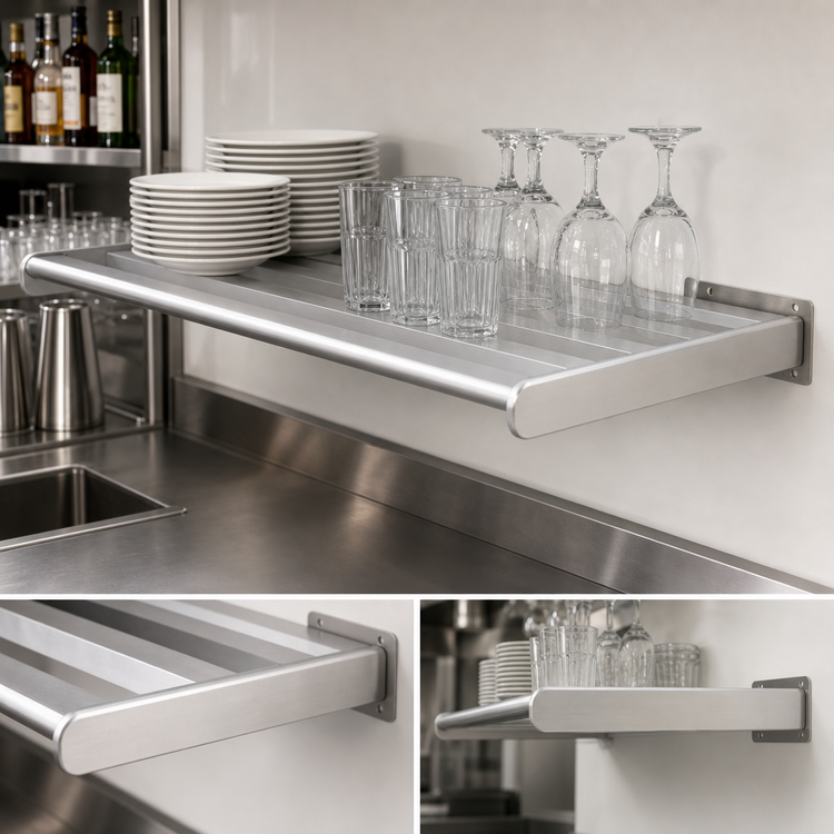 Product image #3 for New Age H.D. Bar Cantilever Shelf, 36 x 18 Inches, Aluminum, 900 lb Capacity